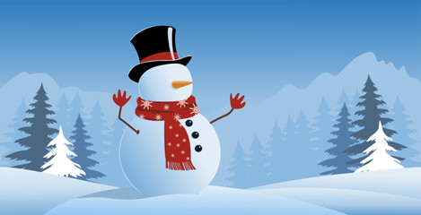 A festive Christmas lower third featuring a cheerful snowman seen from the back. The snowman wears a cozy scarf and a stylish hat, surrounded by a soft winter ambiance with falling snowflakes. This mi