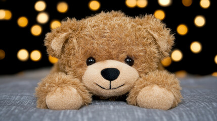 Soft teddy bear with warm expression, perfect for cozy moments