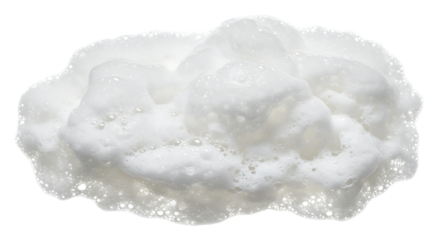 Soap foam, colorful bubbles isolated on white, clipping path