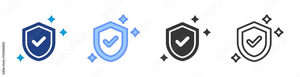 Poster cyber hygiene icon set multiple style collection