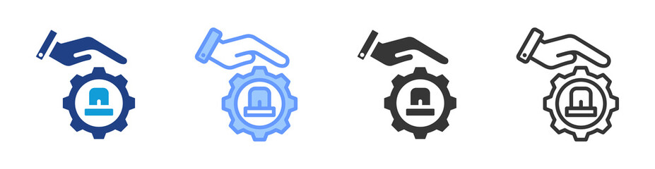 Fototapeta premium Incident Handling icon set multiple style collection