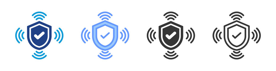 Security Awareness icon set multiple style collection