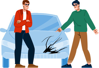 accident parking problem vector