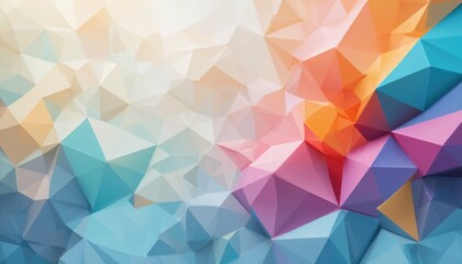 Obraz premium Abstract Colorful Polygonal Background Pastel and Bold Geometric Art