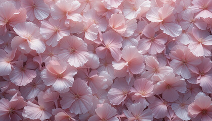 Obraz premium Romantic Soft Pink Sakura Petals in a Beautiful Floral Pattern, Creating a Delicate and Elegant Texture with Gentle Light, Perfect for Spring, Nature, and Aesthetic Backgrounds
