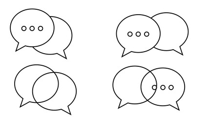 Speech Bubbles Vector Icon Set