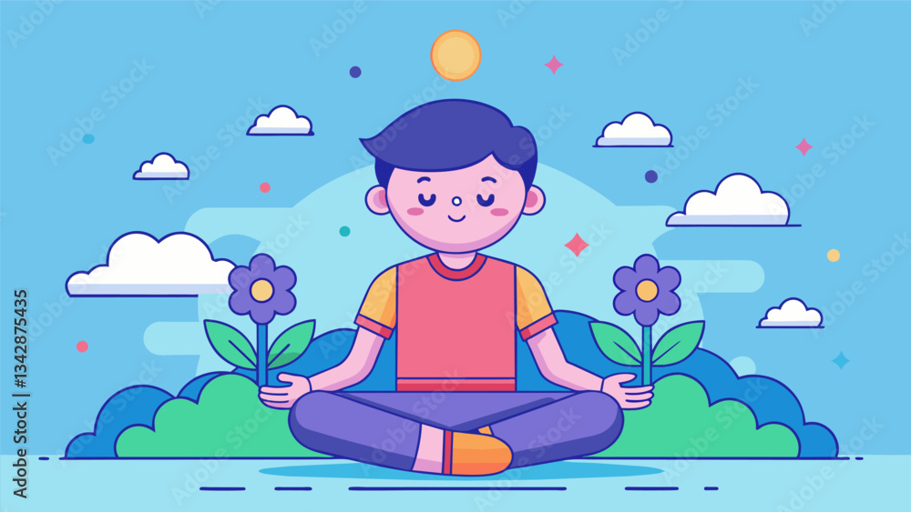 Poster a mindful coloring app that offers a selection of calming patterns and designs for kids to color whi