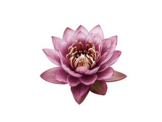 Blooming lotus flower isolated on transparent background 
