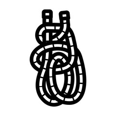 anchor hitch fisherman knot line icon vector illustration
