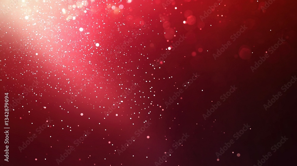 Aufkleber abstract red background with light and scattered sparkling particles