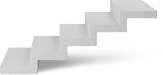 Fototapeta premium 3D white stair