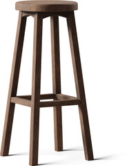 3D Wooden bar stool