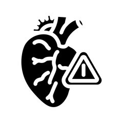 congenital heart disease cardiology glyph icon vector illustration