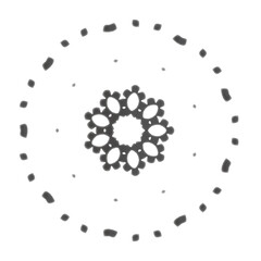 vector illustration of a black and white circle
