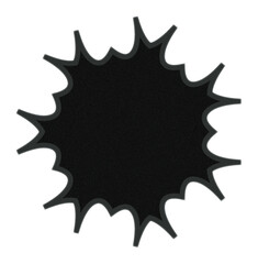 star shaped button to put text and design in the interior with gradient black