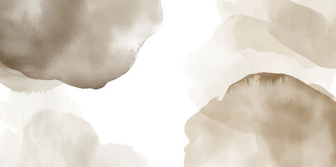 Abstract watercolor art background template. khaki and beige brown watercolor backdrop empty space for text, banner, presentation or product display graphic design
