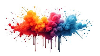 Colorful splattering paint - HD Wallpaper
