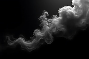 Ethereal smoke flow abstract minimalism digital art dark background artistic concept