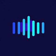 Fototapeta premium Abstract Neon Audio Waveform Visualization: A vibrant digital art piece depicting