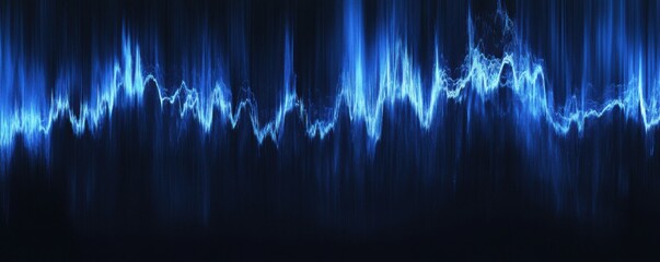 Abstract Blue Energy Waveform: Digital Art Background