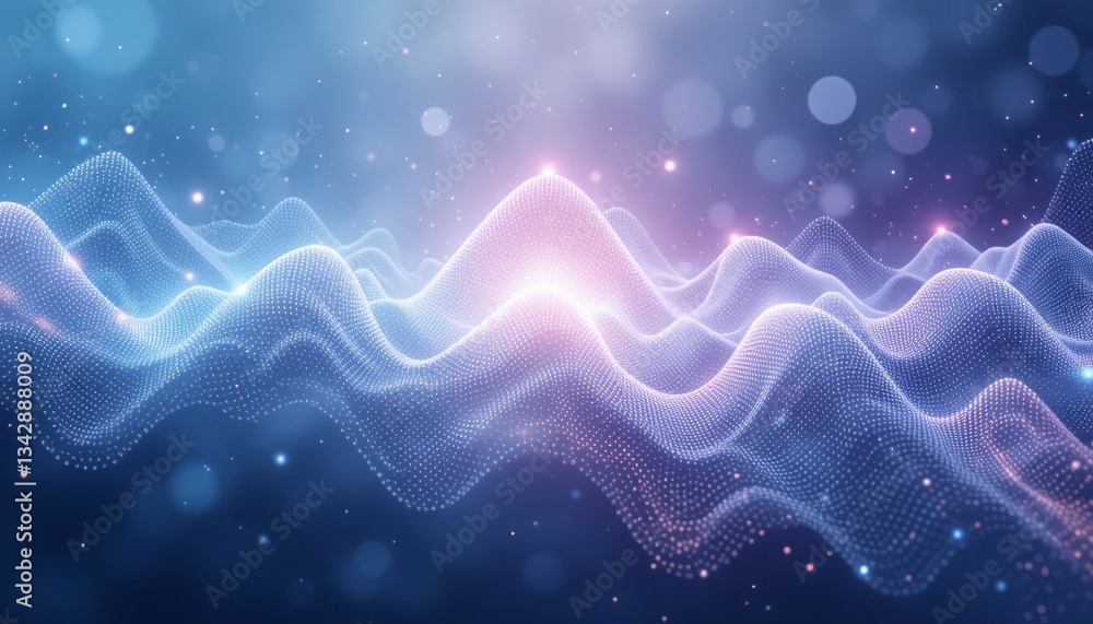 Poster abstract light and movement elegant chevron pattern in cool hues
