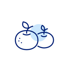 Chinese oranges. Groceries shopping, farmer market fresh green products. Pixel perfect, editable stroke vector icon