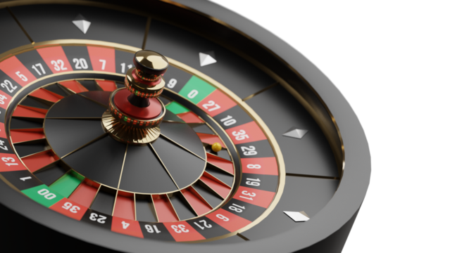 casino roulette wheel transparent background. 3D rendering. - Powered by Adobe