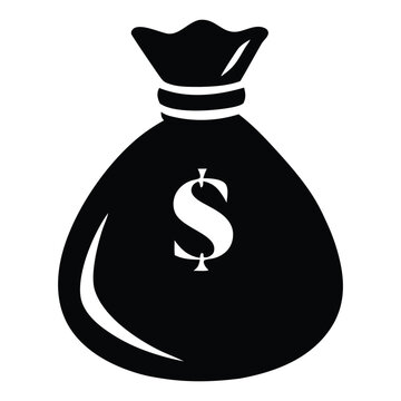 recommend clip art: Money Bag Silhouette Vector, Money Bag Clipart, Money bag icon, Money bag silhouette vector set icon. vector illustration of a bag with money