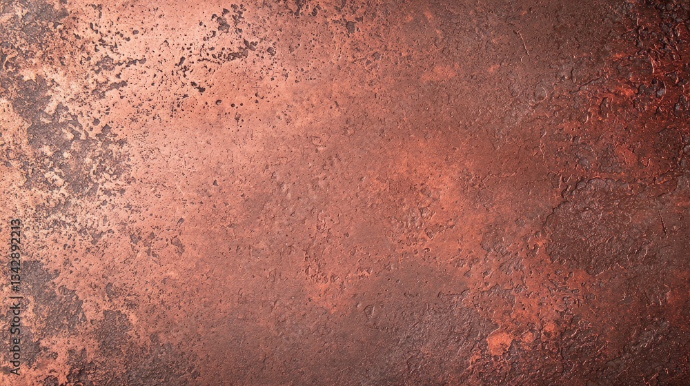 Poster textured rusty metal surface with warm tones and intricate patterns