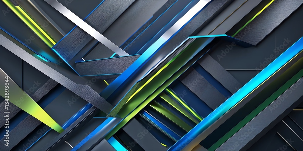 Poster a modern geometric background forming intricate diamond and hexagonal patterns