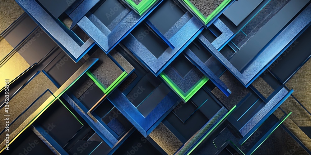 Poster a modern geometric background forming intricate diamond and hexagonal patterns
