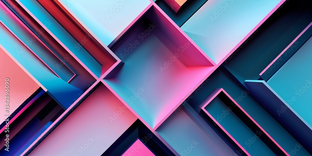 Aufkleber a modern geometric background forming intricate diamond and hexagonal patterns