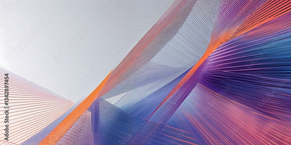 Poster a modern geometric background forming intricate diamond and hexagonal patterns
