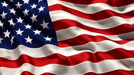 Obraz premium Detailed Texture of the American Flag