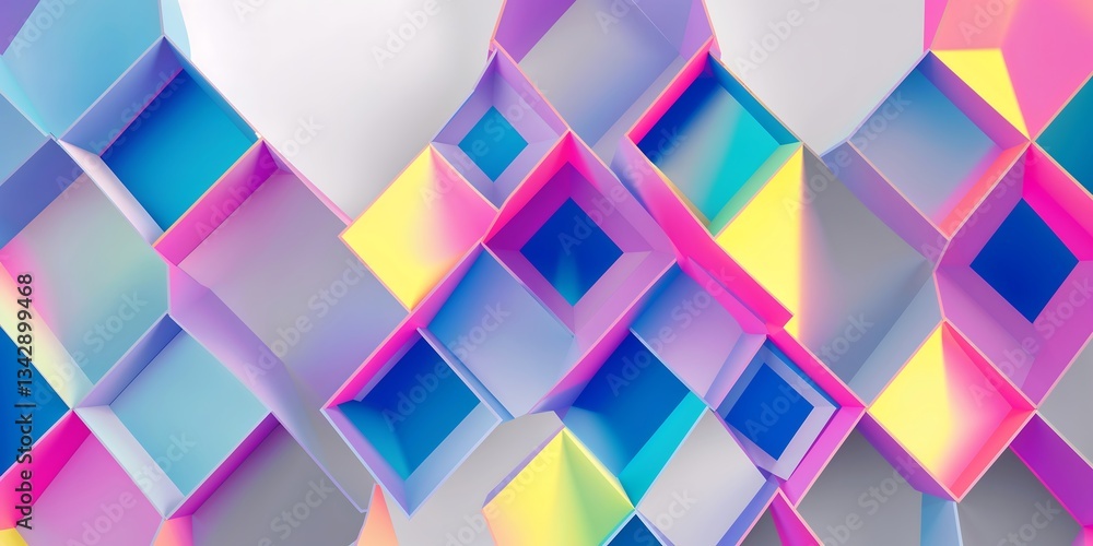 Aufkleber a modern geometric background forming intricate diamond and hexagonal patterns