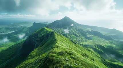 Enchanted Forest Sunrise with Sunbeams and Glittering Air Particles