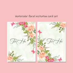 Vector Floral Invitation Card