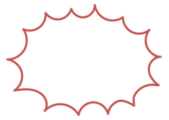 ポップなギザギザの吹き出し