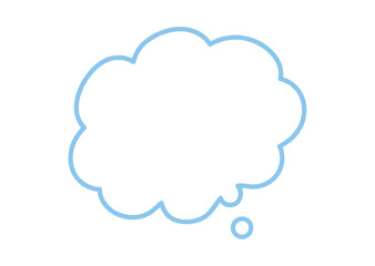雲形の考える吹き出しイラスト素材