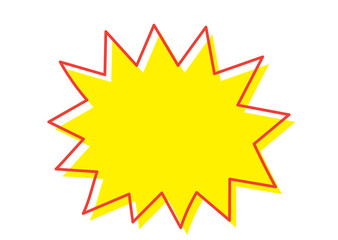 ポップなバクハツ吹き出し