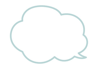 シンプルなもくもく吹き出し