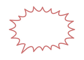 ポップなギザギザの吹き出し