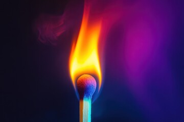 Burning Match: A Vivid Display of Energy