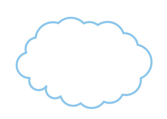 シンプルなもこもこの雲　フキダシ