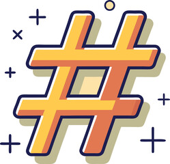 Obraz premium Vector hashtag symbol illustration 