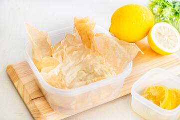 レモンヨーグルト蒸しパン作り