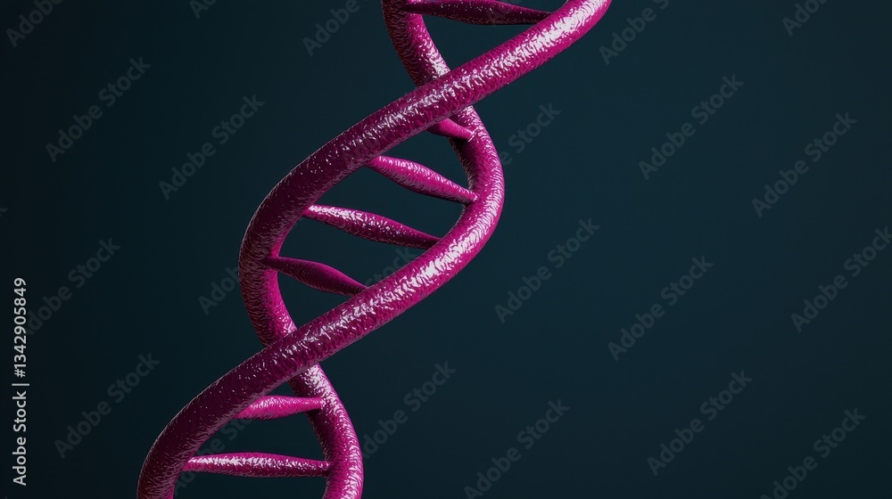Aufkleber intricate structure of a dna helix surrounded by dark background