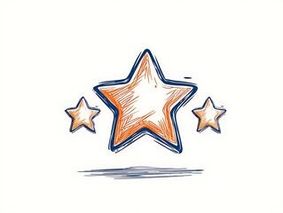 Hand-drawn Stars: Success for Achievement, Icon.