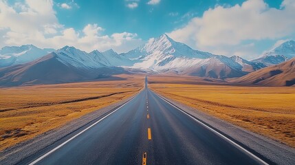 Morning mountain plateau dirt road