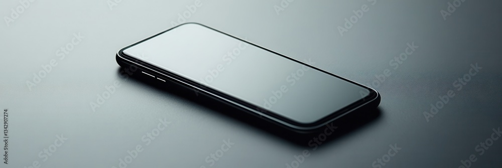 Poster modern smartphone in minimalistic setting with sleek design and angles
